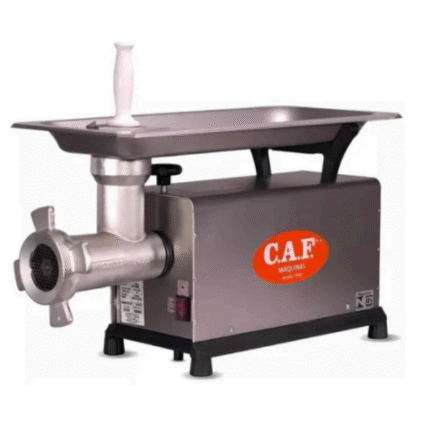 MOEDOR DE CARNE CAF BOCA 22 COM BOCAL ESTANHADO, MOTOR DE 1,25CV BIVOLT CAPACIDADE DE 300 KILOS POR HORA